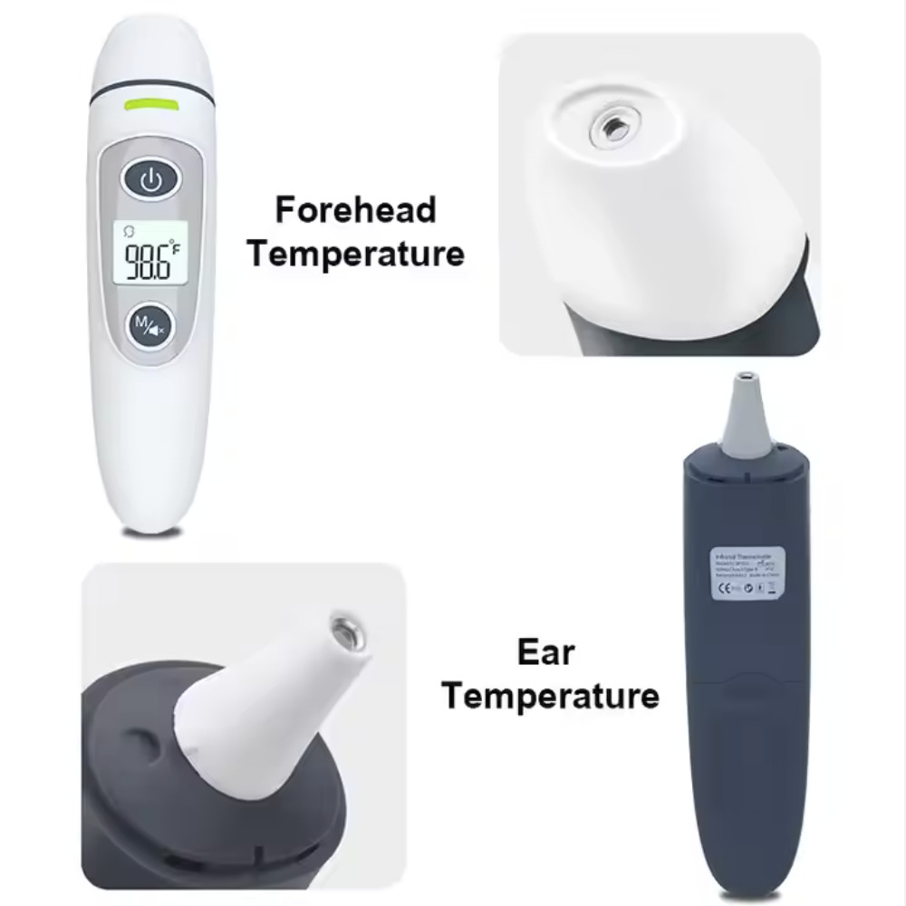 1-Second Digital Forehead Thermometer with Fever Alarm